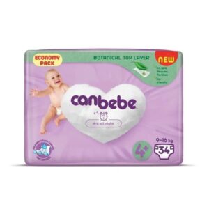 پوشک بچه جان به به (Canbebe) سایز 4 مثبت (34عددی)