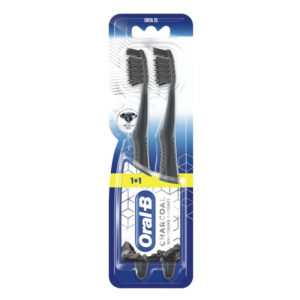 مسواک اورال بی Oral-b زغالی مدل دوقلو هندی 2 عددی