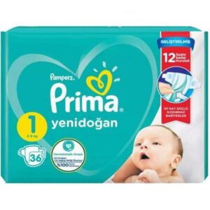 پوشک پریما پمپرز ترک شماره ۱ (۳۶ عددی)