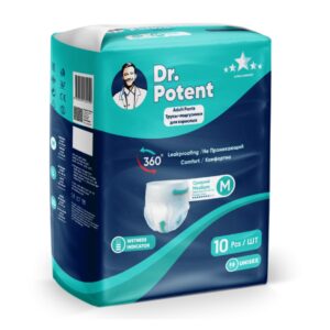پوشک بزرگسال شورتی دکتر پوتنت Dr Potent سایز متوسط (M) 10 عددی