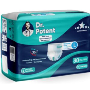 پوشک بزرگسال شورتی دکتر پوتنت Dr Potent سایز بزرگ (L) 30 عددی
