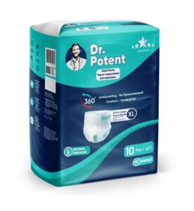 پوشک بزرگسال شورتی دکتر پوتنت Dr Potent سایز خیلی بزرگ (XL) 10 عددی