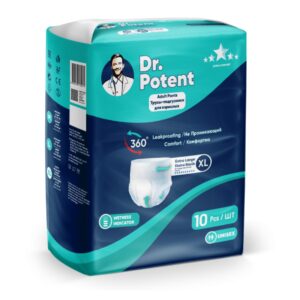 پوشک بزرگسال شورتی دکتر پوتنت Dr Potent سایز خیلی بزرگ (XL) 10 عددی