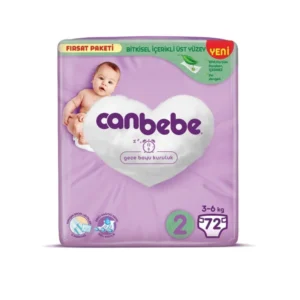 پوشک بچه جان به به (Canbebe) سایز 2 (72 عددی) مدل Firsat paketi