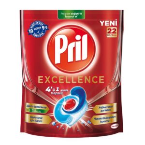 قرص ماشین ظرفشویی پریل مدل Excellence بسته ۲۲ عددی