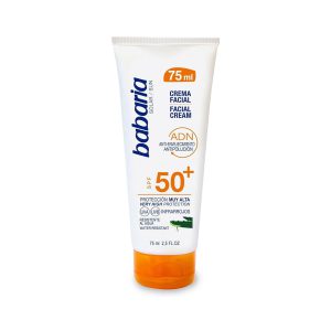 کرم ضدآفتاب باباریا SPF50 حجم ۷۵ میل اورجینال | محافظ پوست صورت در برابر آفتاب و آلودگی هوا